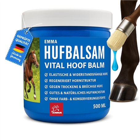 Emma Graisse pour Sabots Chevaux 500ml - Baume pour Sabots Chevaux I Baume pour Sabots Chevaux I Teinture à l'huile de Noix I Cu
