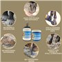 Emma Set Cheval Huile pour Sabots avec Brosse + baume pour Sabots I Soins des Sabots I Graisse pour Sabots Poney I Gel pour Sabo