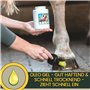 Emma Set Cheval Huile pour Sabots avec Brosse + baume pour Sabots I Soins des Sabots I Graisse pour Sabots Poney I Gel pour Sabo