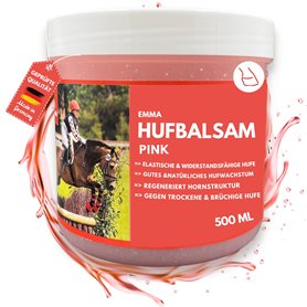 EMMA Huffett Horses with Laurel Oil Gel pour sabot Rose I Baume pour sabots sains I Graisse de sabot pour chevaux avec pinceau A