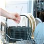 HALM Pailles en Verre Réutilisables - 6 Pièces Courtes Droites 10 cm + Brosse de Nettoyage sans Plastique - Résistantes au Lave-
