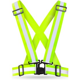 AVANA Gilet réfléchissant de sécurité réglable Gilet de sécurité léger Haute visibilité Jogging Vélo Randonnée Course Moto Adult