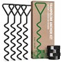 Ensemble d'ancrages au Sol pour Trampoline (4 pièces) – 40 cm ancrages Robustes pour Trampoline – ancrages à Visser pour Une Fix