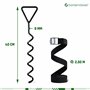 Ensemble d'ancrages au Sol pour Trampoline (4 pièces) – 40 cm ancrages Robustes pour Trampoline – ancrages à Visser pour Une Fix