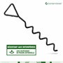 Ensemble d'ancrages au Sol pour Trampoline (4 pièces) – 40 cm ancrages Robustes pour Trampoline – ancrages à Visser pour Une Fix