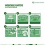 Ensemble d'ancrages au Sol pour Trampoline (4 pièces) – 40 cm ancrages Robustes pour Trampoline – ancrages à Visser pour Une Fix