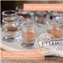 Smart Planet - Plateau de service pour eau-de-vie - En bois de hêtre - 8 verres à eau-de-vie - Avec inscription « Schnapsrunde »