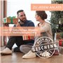Smart Planet - Plateau de service pour eau-de-vie - En bois de hêtre - 8 verres à eau-de-vie - Avec inscription « Schnapsrunde »