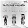 miaX Premium Grattoir Universel 2.0 – Grattoir pour le nettoyage des surfaces plates, équipé de 8 lames de rechange intégrées – 
