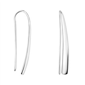 SOFIA MILANI - Boucles d'Oreilles pour Femme en Argent 925 - Boucles d'Oreilles Pendantes avec Motif en Forme de Courbe - 20584