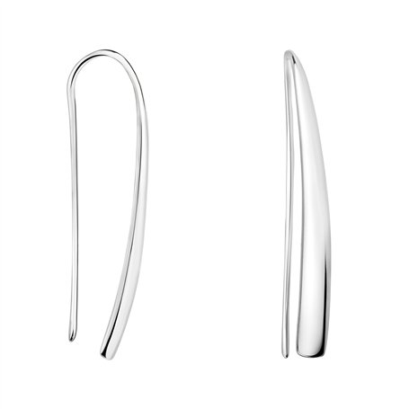 SOFIA MILANI - Boucles d'Oreilles pour Femme en Argent 925 - Boucles d'Oreilles Pendantes avec Motif en Forme de Courbe - 20584
