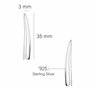 SOFIA MILANI - Boucles d'Oreilles pour Femme en Argent 925 - Boucles d'Oreilles Pendantes avec Motif en Forme de Courbe - 20584