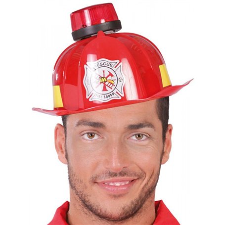 shoperama Casque de pompier avec sirène clignotante et son Accessoire de fête JGA Party