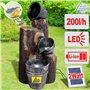 Fontaine Cascade de Jardin Solaire Autonome avec Batterie Li-ION et Lumière LED Pretty Bird 76 cm