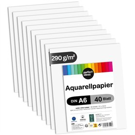 perfect ideaz 40 feuilles FSC de papier aquarelle