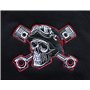Sweat à Capuche Zippé : Speed Junkies avec Broderie Crâne - Cadeau pour Bikeur-s/Moto/Blouson Homme/Hoody/Hoodie/Chopper/Hooded-