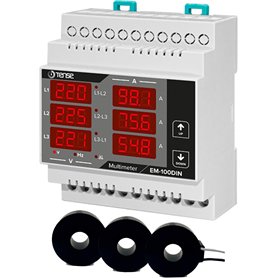 Tense Elektronik EM-100DIN Appareil de montage multimètre pour mesurer le courant (1A-100A)