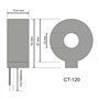 Tense Elektronik EM-100DIN Appareil de montage multimètre pour mesurer le courant (1A-100A), la tension et la fréquence dans les
