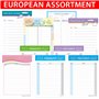 PRICARO Lot de 5 listes de courses « Mediterranean » A6