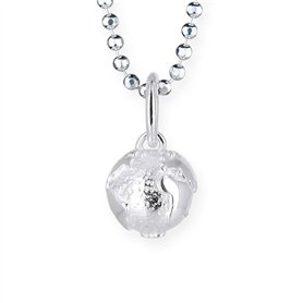 Heartbreaker Pendentif globe terrestre en argent sterling 925 pour femme/LD WB 32
