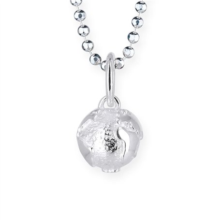 Heartbreaker Pendentif globe terrestre en argent sterling 925 pour femme/LD WB 32