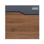 SCHARTEC® SPB-7 Boîte aux lettres murale en bois foncé et anthracite avec compartiment à journaux moderne et grande