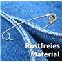 200x épingles de sûreté Aiguilles de différentes Tailles - 30, 35, 40, 45 mm pour la Couture et la Confection