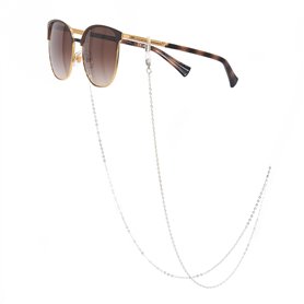 GERNEO® - Chaîne de masque - Porte masque plaqué argent- Chaîne et cordon de lunettes de soleil de haute qualité pour lunettes d