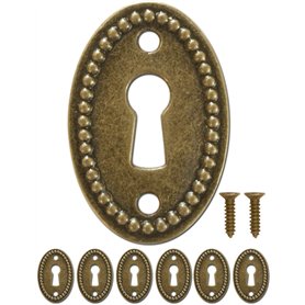 FUXXER Lot de 6 plaques de clé antique