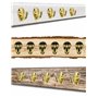Fuxxer® Lot de 5 crochets classiques en fer pour porte-manteaux et serviettes Doré