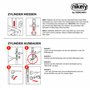 GERCAR Lot de 2 cylindres de serrure profilés 40/40 à fermeture identique - Serrure à cylindre double cylindre - Avec 10 clés - 