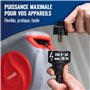 Poppstar Enrouleur de Câble Automatique 15m + 1,5m (max. 2500W) Auto-enroulant IP20, Montage Mural ou au Plafond
