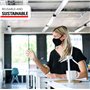 Masques en tissu KUNSTIFY - lot de 5 - coton - protection de la bouche et du nez - masques - lavable - unisexe - durable, car ré