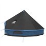 yourGEAR Tente Ravello 400, Tipi pour 4-6 Personnes Tente familiale Hauteur Libre Sol Cousu étanche 5000 mm Bleu Gris