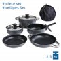 your GEAR Ranger Family Family Batterie de cuisine en aluminium pour jusqu'à 6 personnes 9 pièces