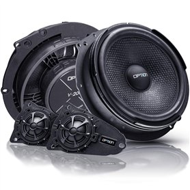 OPTION AIR Système de haut-parleur avant compatible avec VW T5/T6 100 % Plug & Play Système 2 voies 100 W RMS Efficacité 91 dB