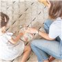 Kindsgut Jeu d’éveil Horloge d'apprentissage, Jouet en Bois pour Les Enfants, Unisexe, Chiffres de 1 à 12 et de 13 à 24, Apprent