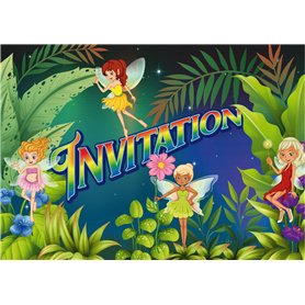 Edition Colibri 10 Cartes d‘invitation en Français FÉES DU PAYS MAGIQUE: lot de 10 cartes d'invitation pour un anniversaire de f