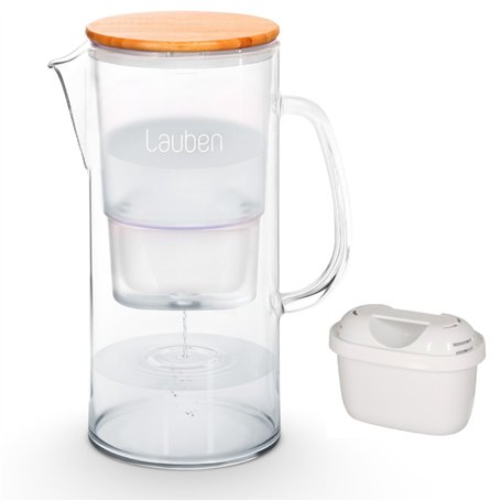 Lauben Carafe filtrante en verre 32 GW - Volume total : 3