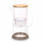 Lauben Carafe filtrante en verre 32 GW - Volume total : 3,2 l - Verre borosilicate - Cartouche de filtre à eau incluse - Couverc