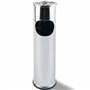 Grafner Cendrier sur pied 2 en 1 en acier inoxydable avec poubelle