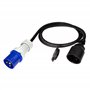 feletec Lot de 2 adaptateurs CEE – Fiche CEE vers prise Schuko et fiche Schuko vers prise CEE 230V 16A – Idéal pour camping, car