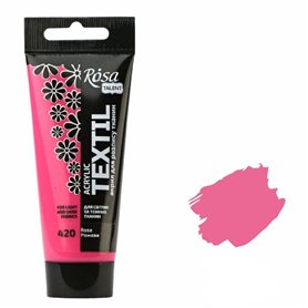 Krevo Art Teintures pour tissu - Lavables - Rose - Acrylique à base d'eau - Tube de 60 ml - Lavable en machine - Pour fixation -