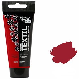 Krevo Art Teinture pour tissu - Résistant au lavage - Rouge bordeaux - Peinture acrylique à base d'eau - Tube de 60 ml - Teintur