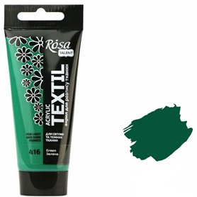 Krevo Art Peinture pour tissu résistante au lavage - Vert - Tube de 60 ml - Peinture textile lavable en machine pour la fixation