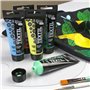 Krevo Art Peinture pour tissu résistante au lavage - Vert - Tube de 60 ml - Peinture textile lavable en machine pour la fixation