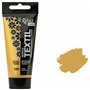 Krevo Art Peinture pour tissu - Résistante au lavage - Doré - Peinture acrylique à base d'eau - Tube de 60 ml - Peinture textile