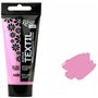 Krevo Art Peinture pour tissu - Résistante au lavage - Rose clair - Peinture acrylique à base d'eau - Tube de 60 ml - Peinture t