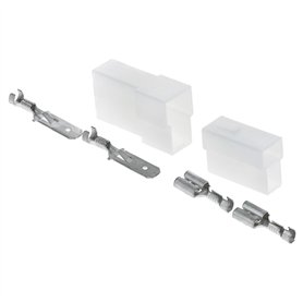 Kalitec KALI-2502B Fastin-Faston Kit 2 broches avec boîtier de cosses enfichables plates et fiches plates I Prise allume-cigare