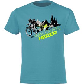 T-shirt de vélo pour enfant - Waldweg Heizer - VTT - Vêtement de sport pour garçons et filles - Vêtements d'extérieur